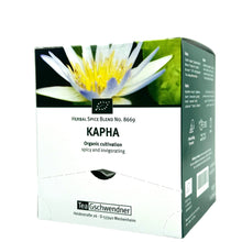 Tea package with a flower design and branding on a white background