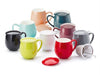 Herb Tea Mug "Saara", dark green porcelain-27460