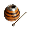 Mate Drinking Vessel and Pipe - Striped - Tea G